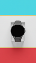 Sleek charcoal luxury smart watch