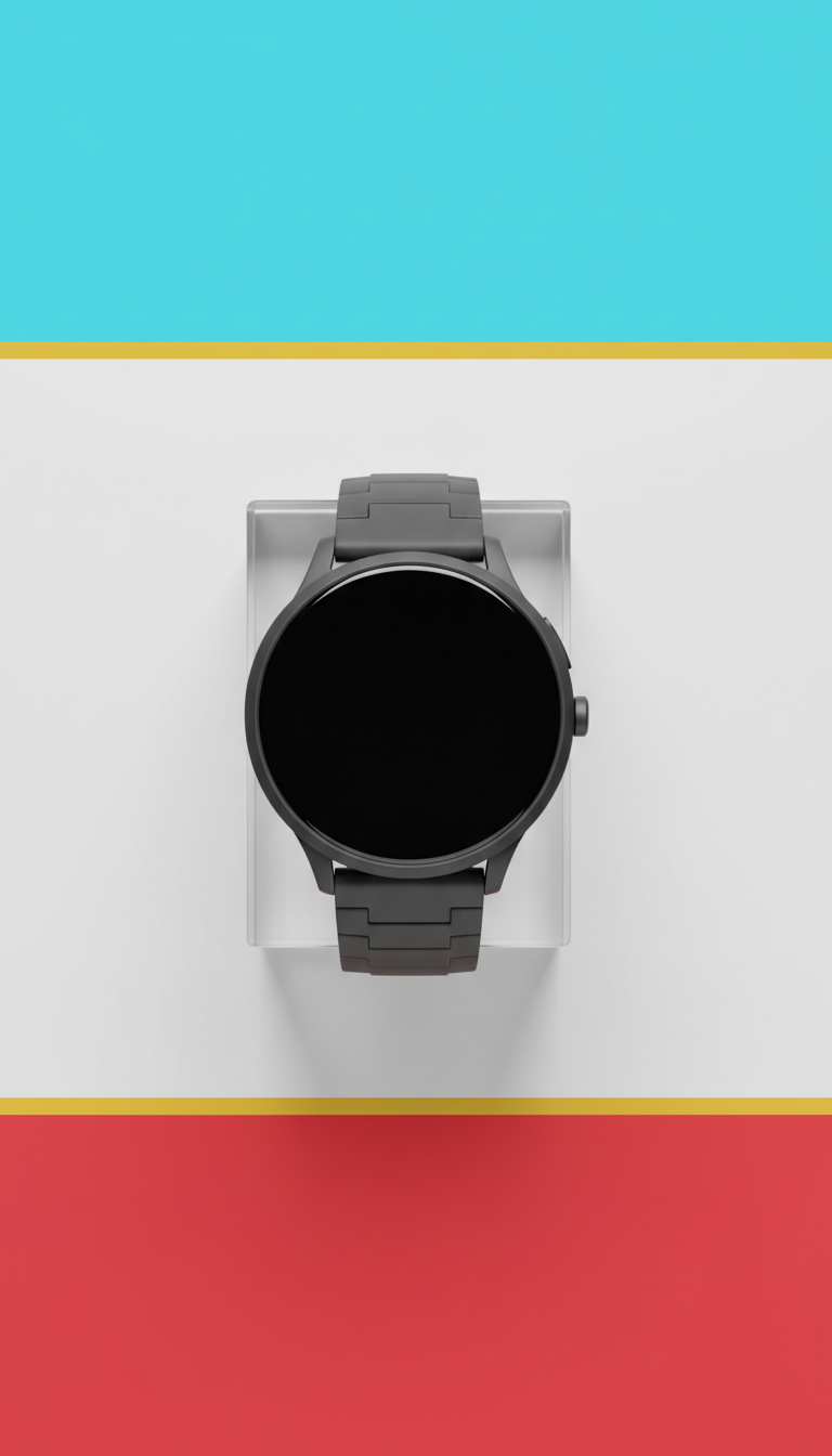 Sleek charcoal luxury smart watch