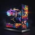 RGB Gaming Computer with colorful lighting