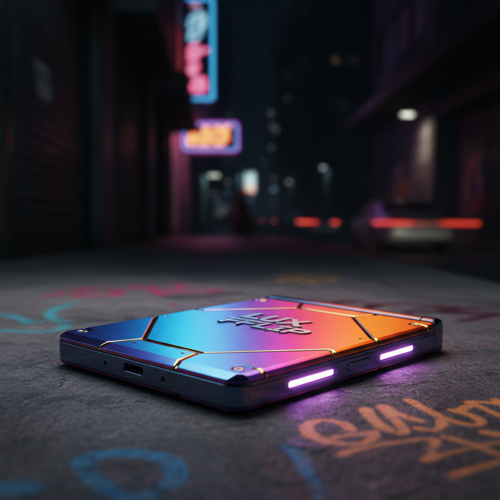 Next-Gen Luxury Flip Phone with bold colorful design