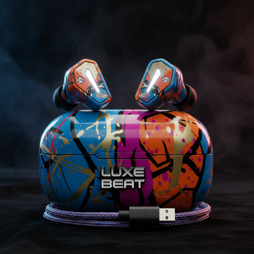 Premium Wireless Earbuds with bold colorful design